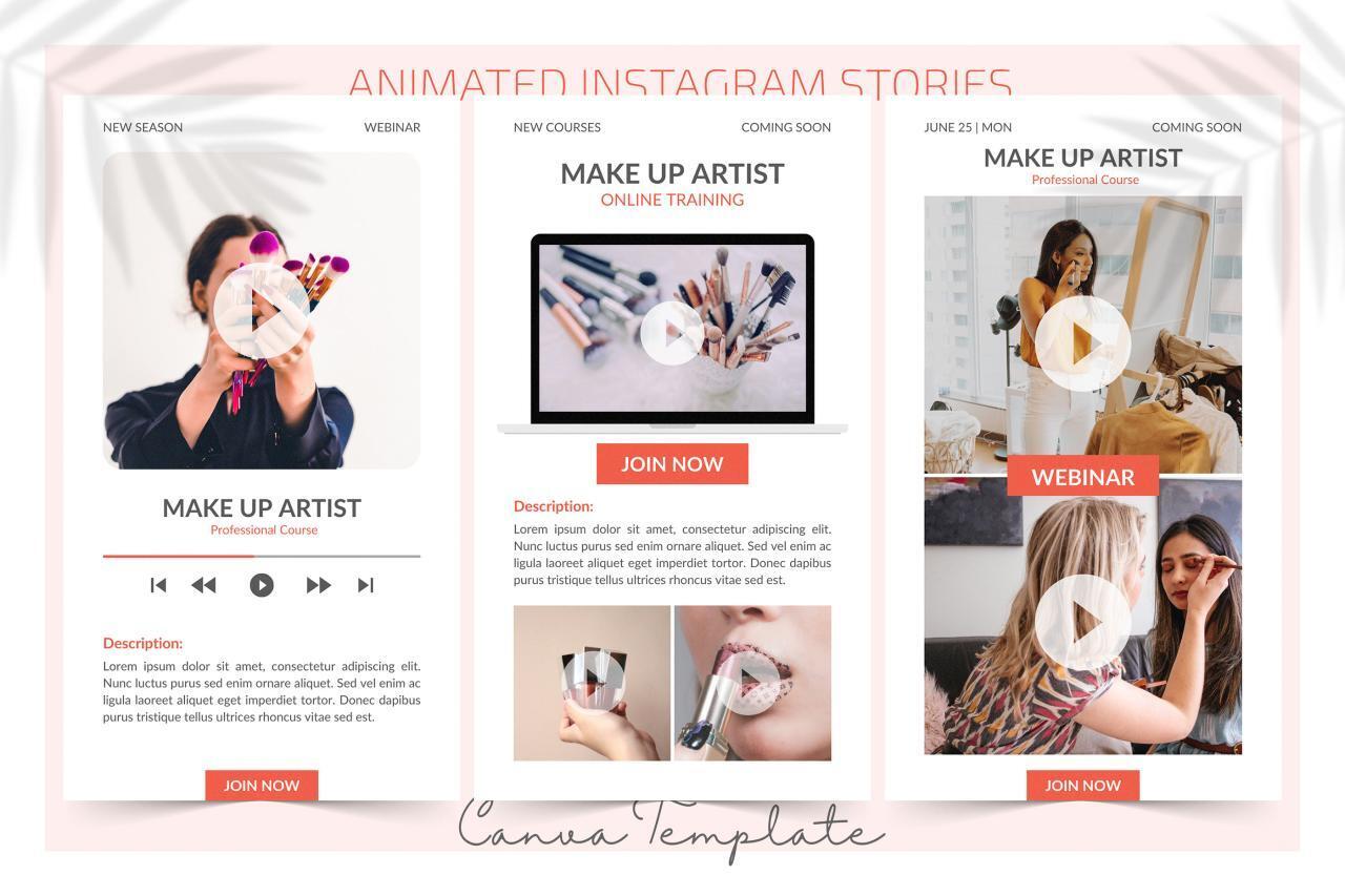 12 Animated Instagram Stories CANVA templates pack - 5 on Behance