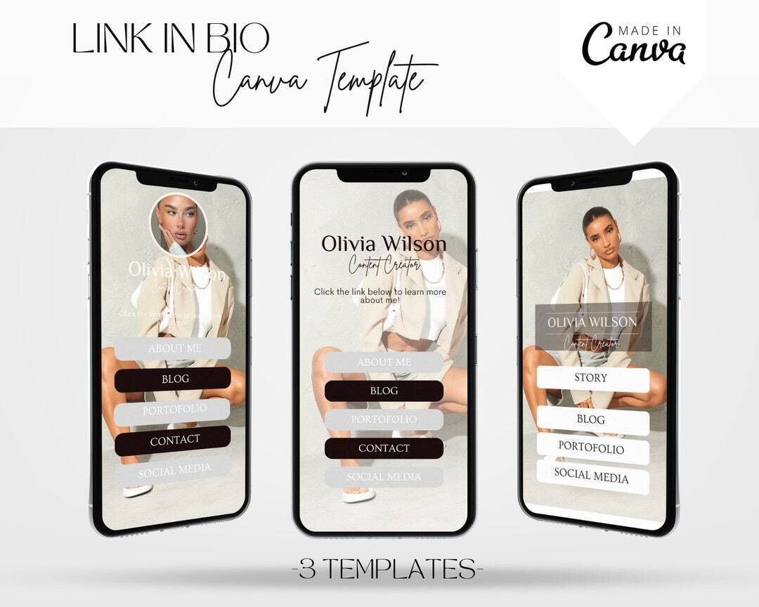 Link in Bio Template Canva| Linktree Canva Template| Instagram Landing ... Link in Bio Template Canva| Linktree Canva Template| Instagram Landing ...